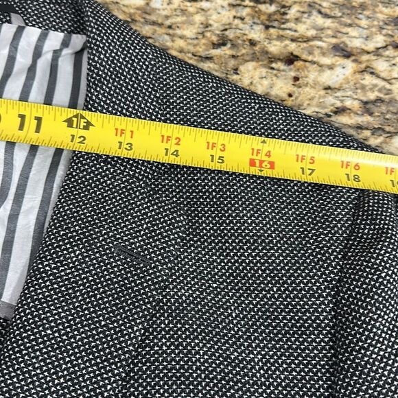 Hugo Boss Slim-Fit Blazer Jacket In Micro-Patterned Wool And Linen Size 44R - Picture 14 of 15
